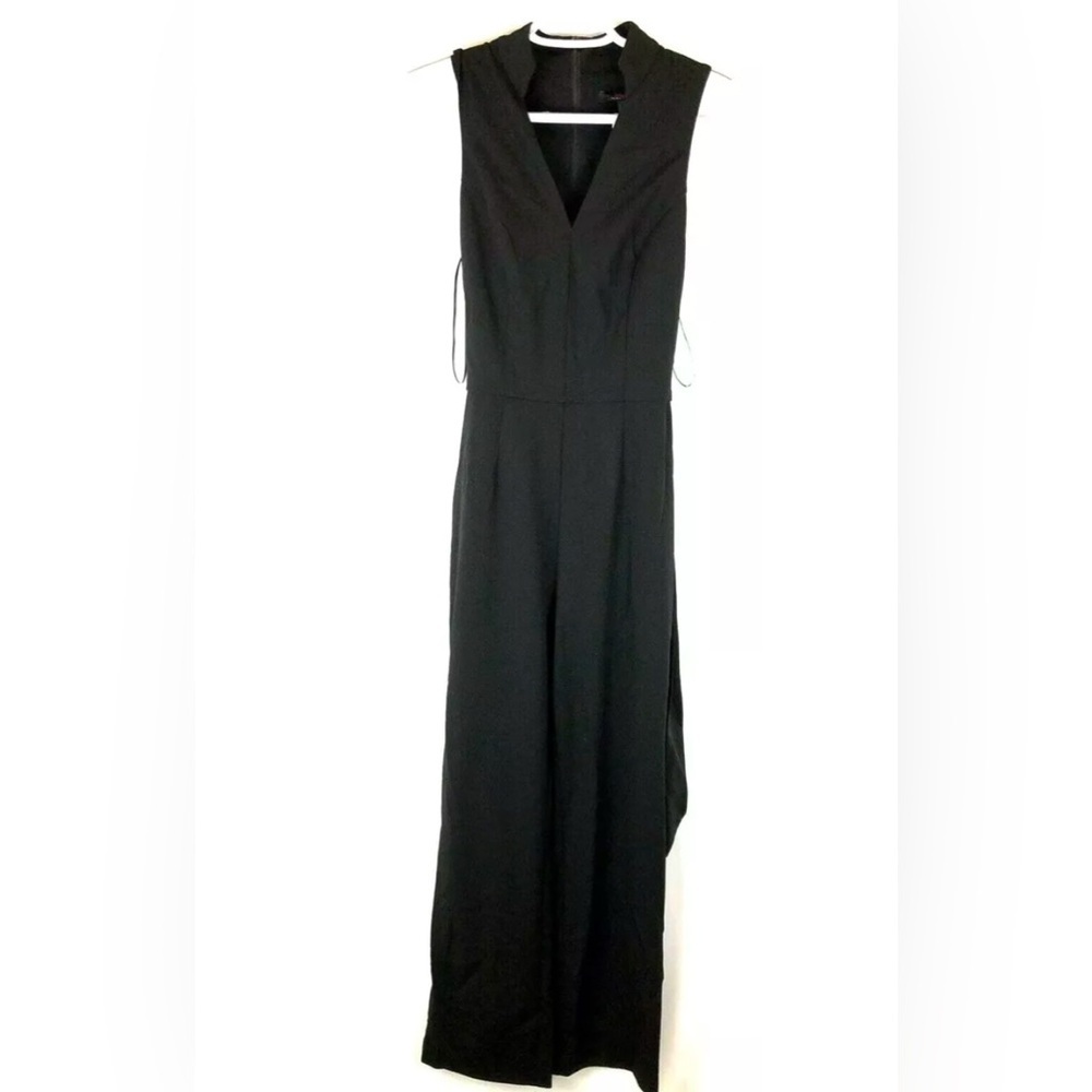 Trina Turk Womens Jumpsuit Tie Waist Black Size 2